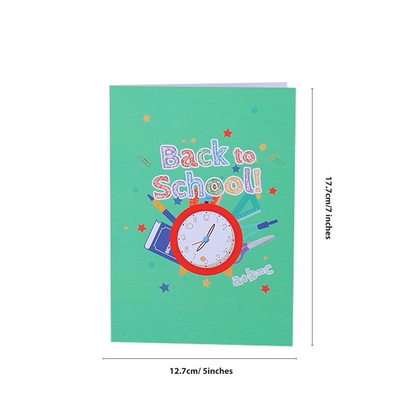 Back To School Clock Greeting Card