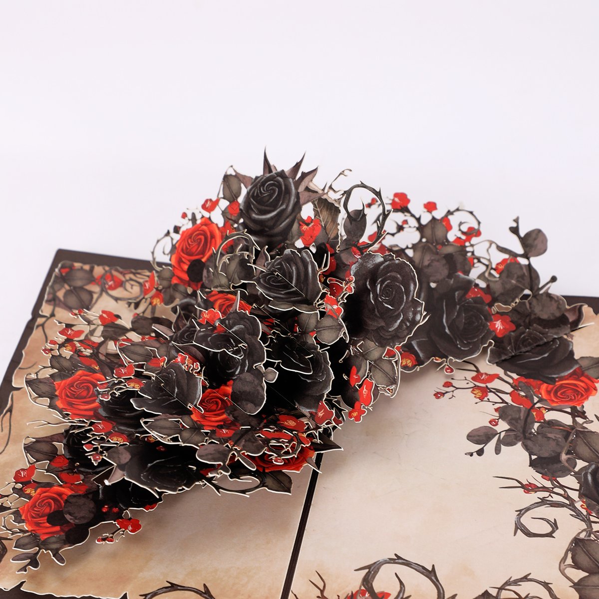 Black Rose Branch Greeting Card