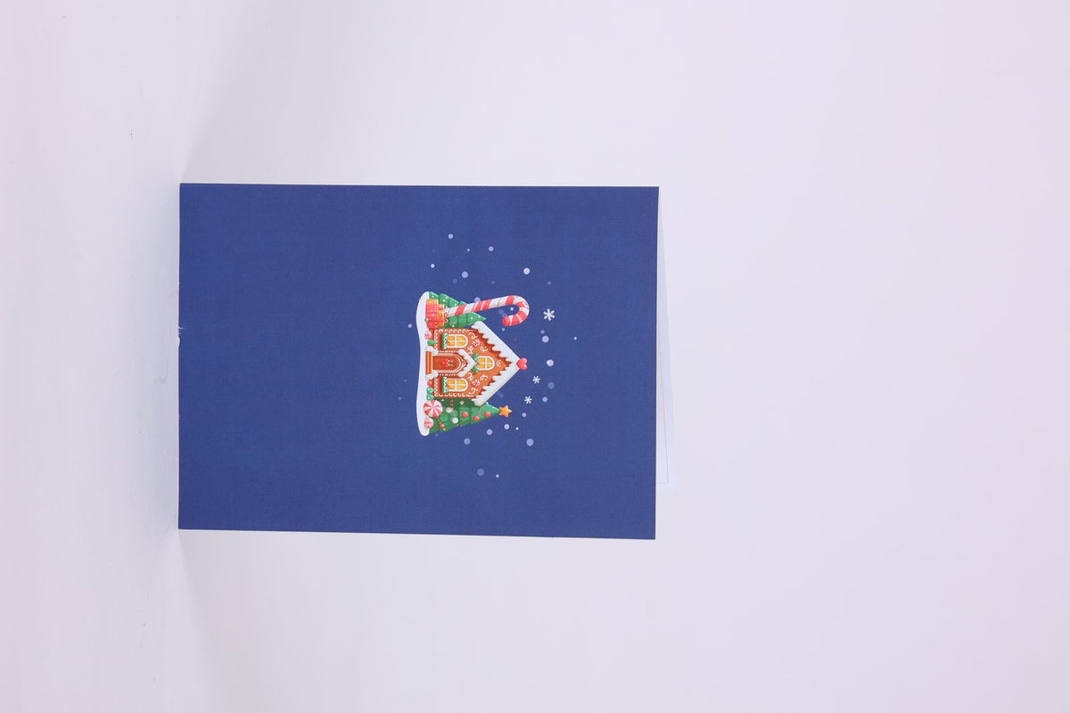 Gingerbread House Christmas Flip Pop Up Card
