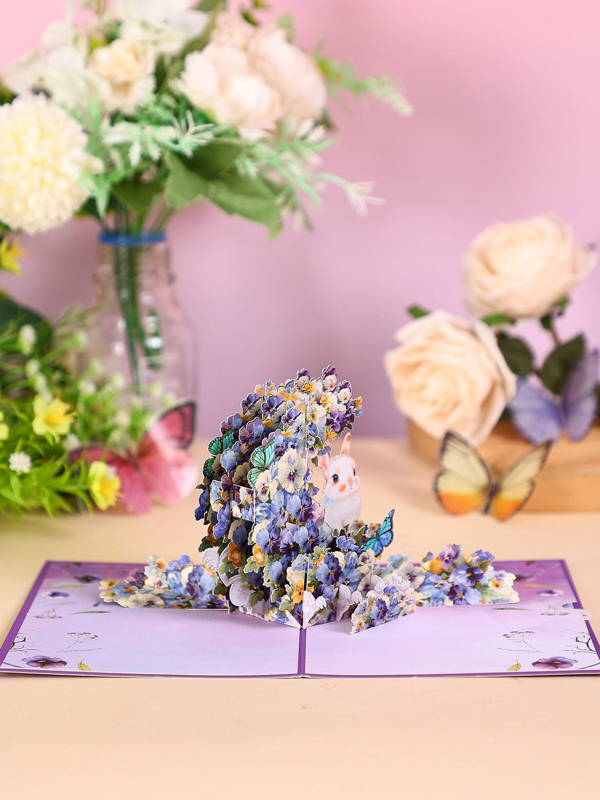Moon Bunny Flip Pop Up Card