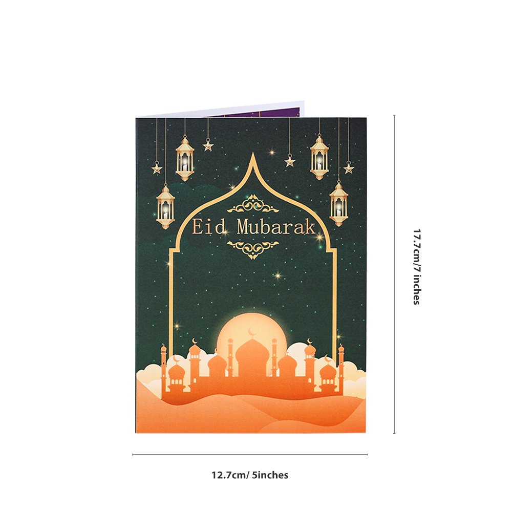 Eid Mubarak Happy Temple Greeting Card