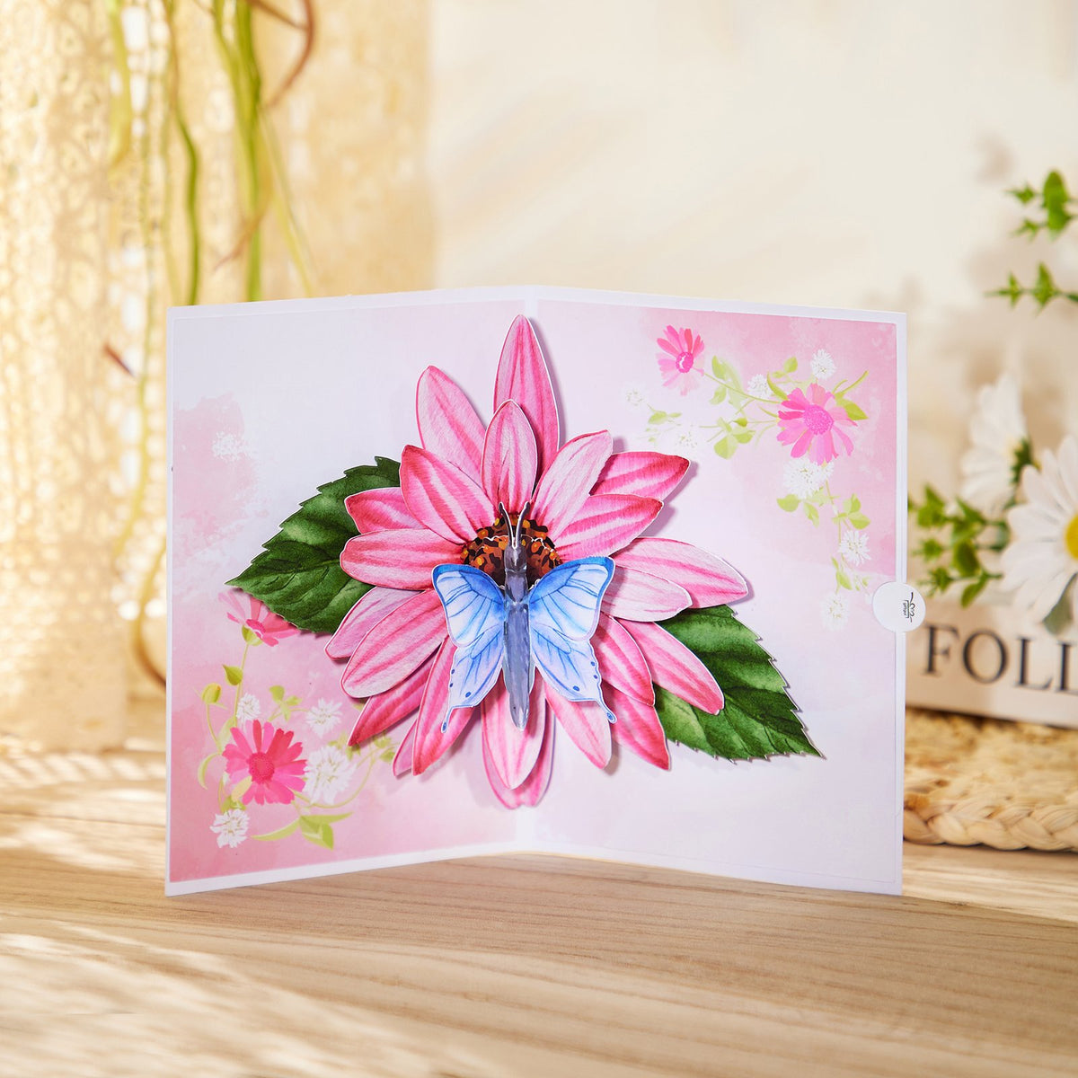 Chrysanthemum Butterfly Greeting Card