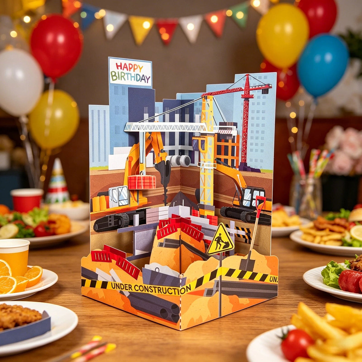 Architecture Birthday Party 3D Pop Up Card Ornament