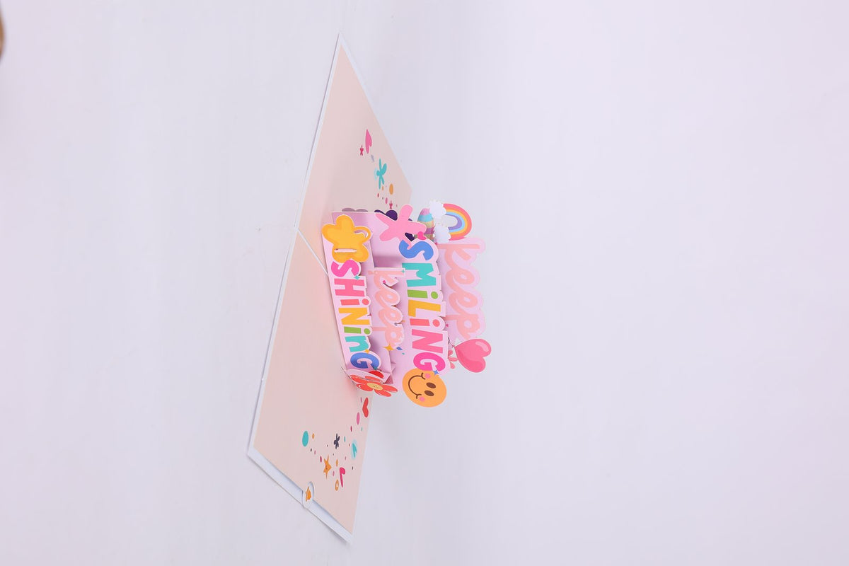 Rainbow Blessings Flip Pop Up Card
