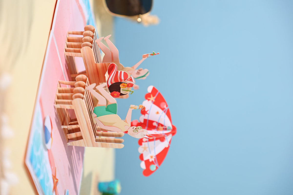 Valentine's Day Beach Greeting Card