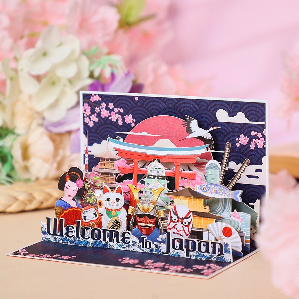 90° Japan City 3D Pop Up Card