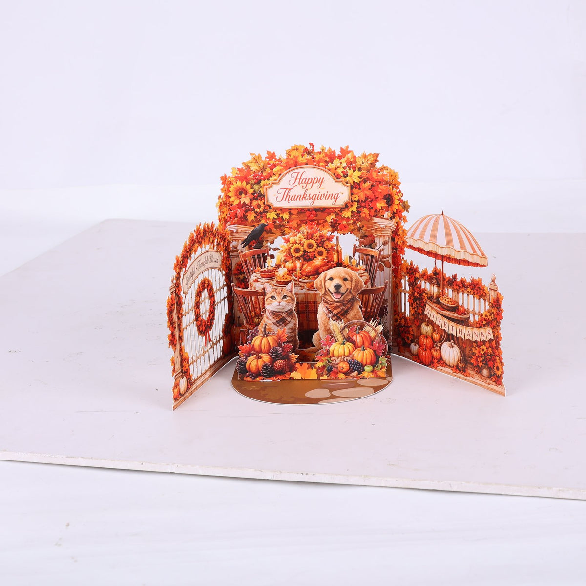 Thanksgiving Double Door 3D Pop Up Card