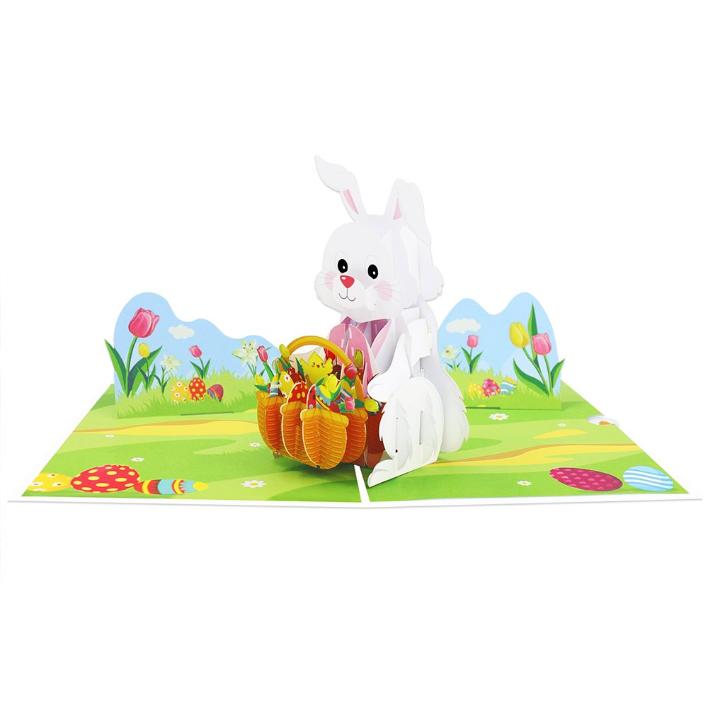 Bunny Basket 3D Pop Up Card