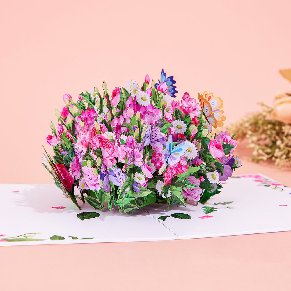 Flowering Shrubs 3D Pop Up Card