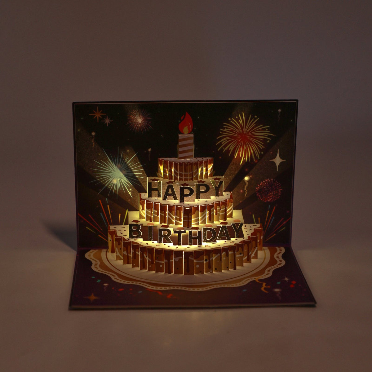 Fireworks LED Lights & Music Birthday Greeting Card