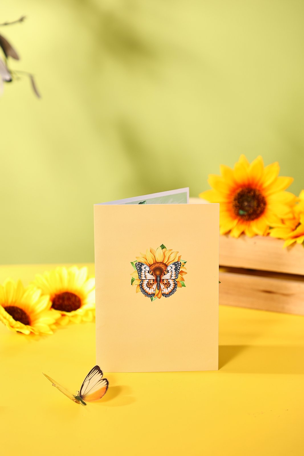 Sunflower Butterfly Greeting Card