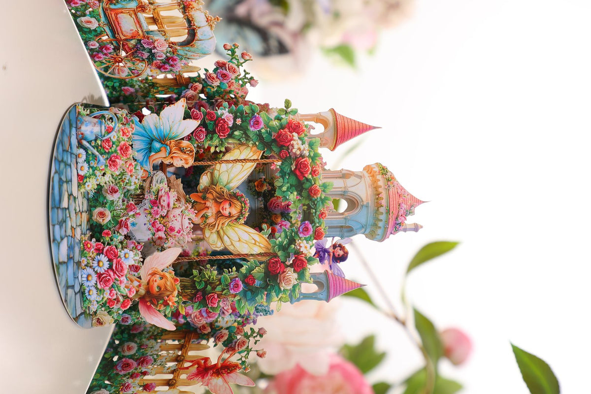 Flower Wall Castle 3D Pop Up Card
