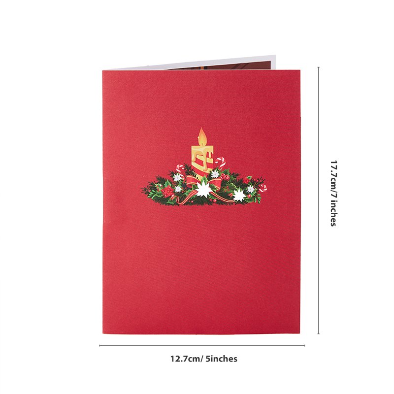 Christmas Candle 3D Pop Up Card