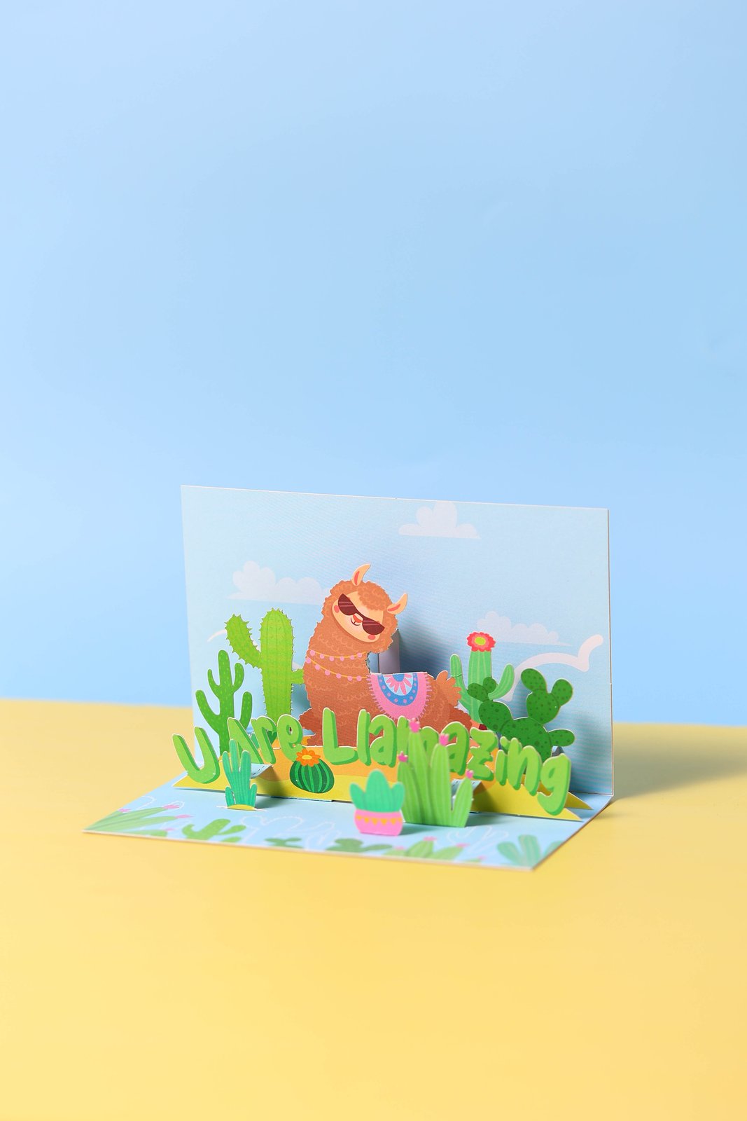 U Are Llamazing Boys 3D Pop Up Card