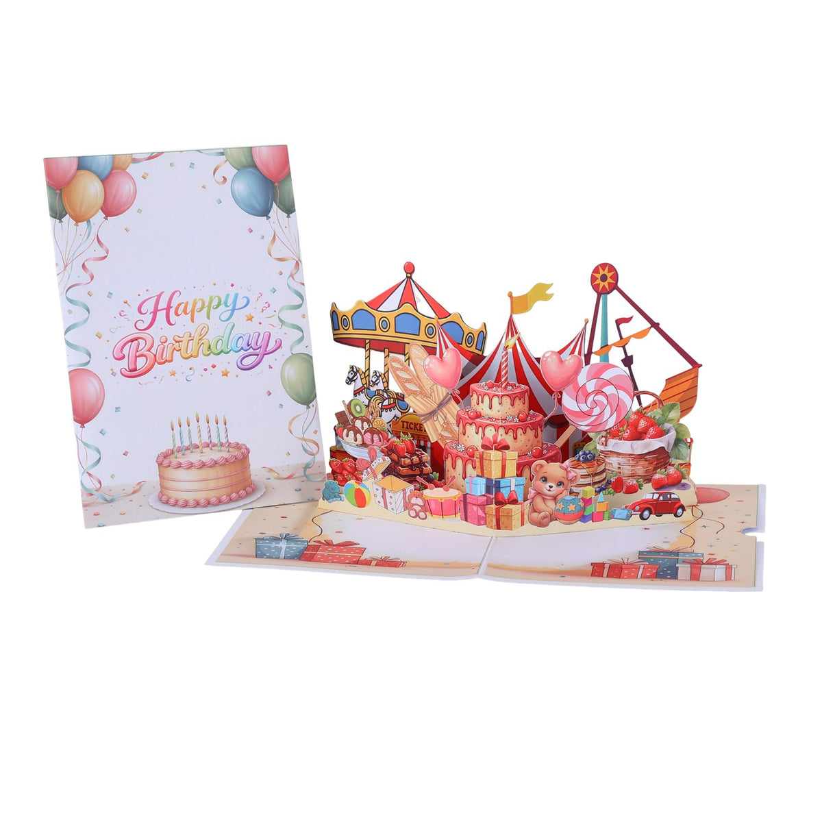 Happy Birthday 180° 3D Pop Up Card