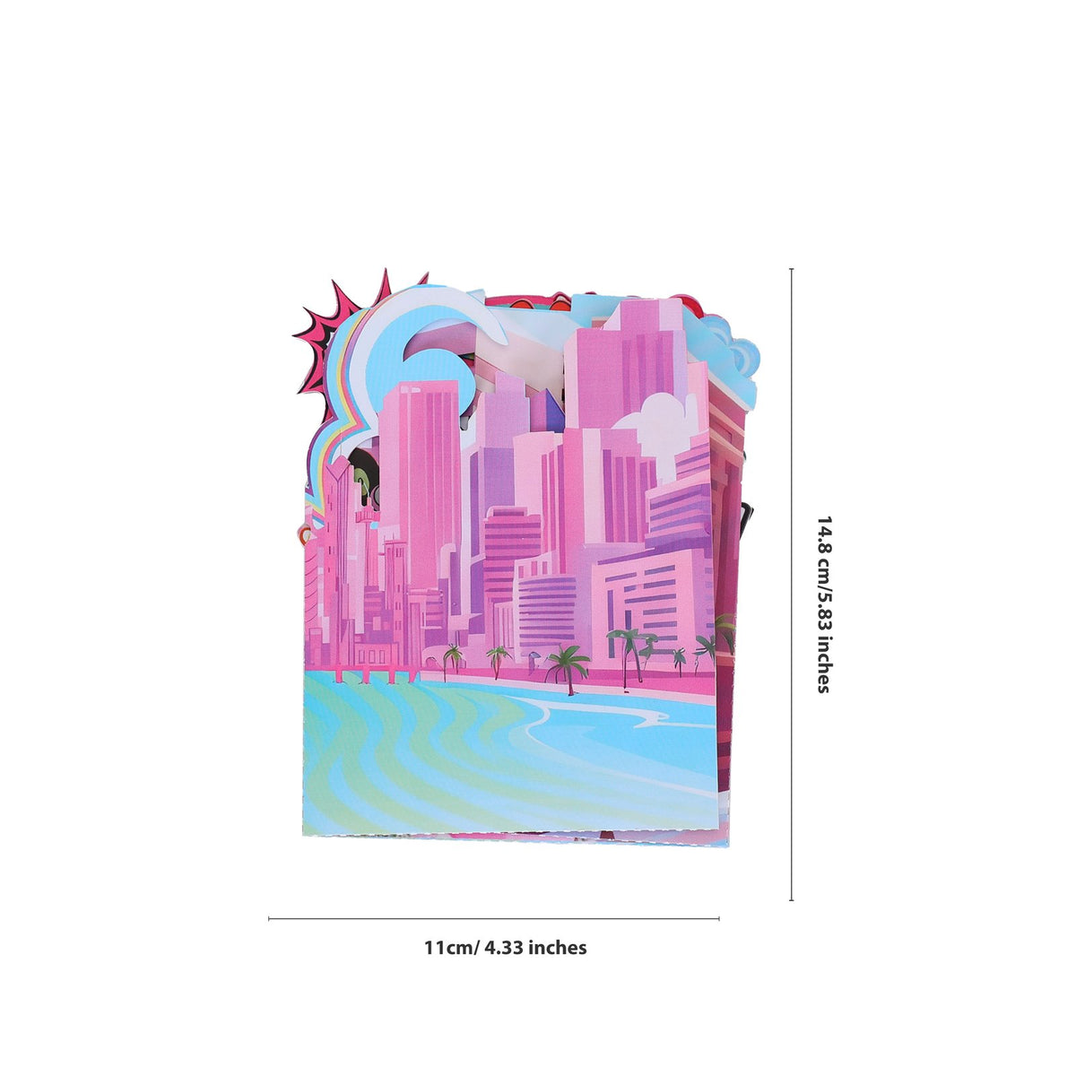 Flying Mini Double Door Triptych 3D Pop Up Card