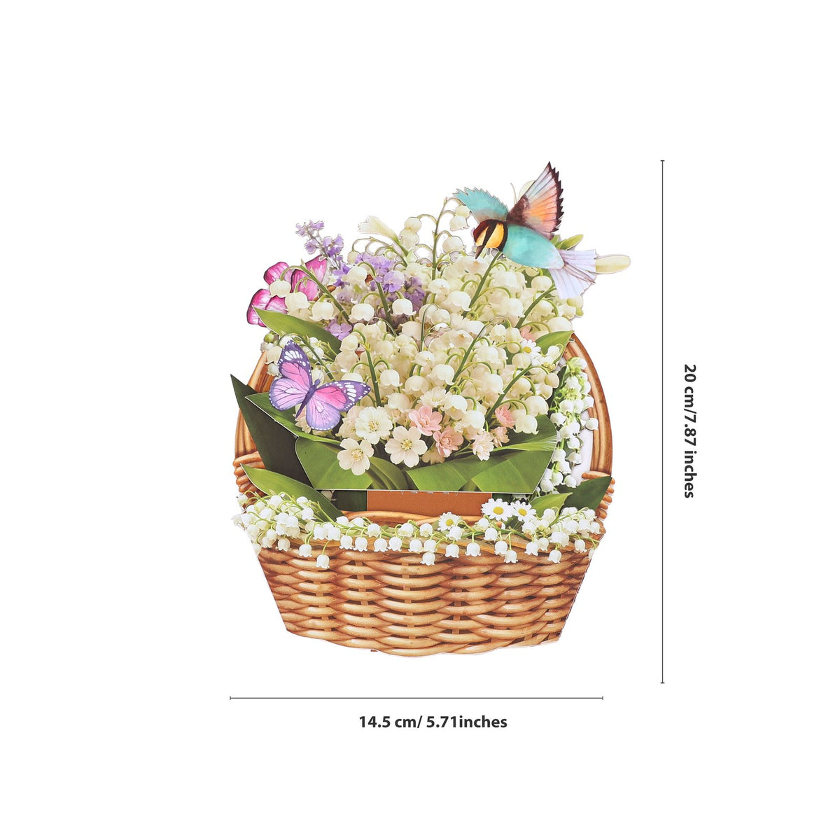 Lily Of The Valley Basket 3D Pop Up Card