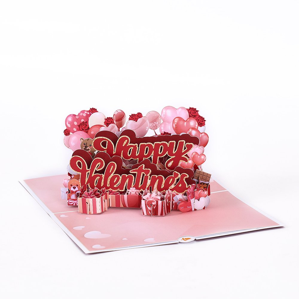 Valentine's Day Happy Heart 3D Pop Up Card