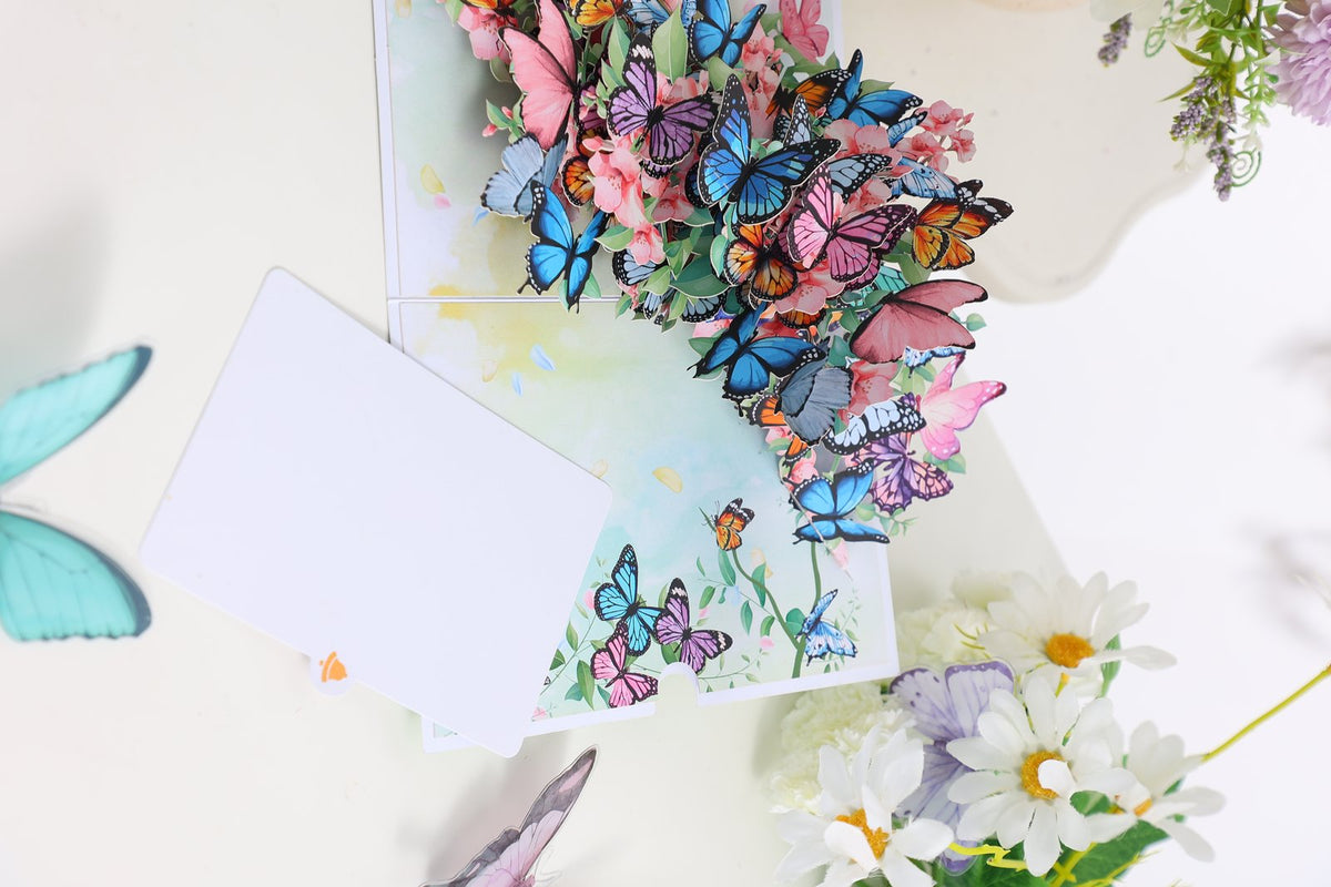 Butterfly Floral Branch Greeting Card