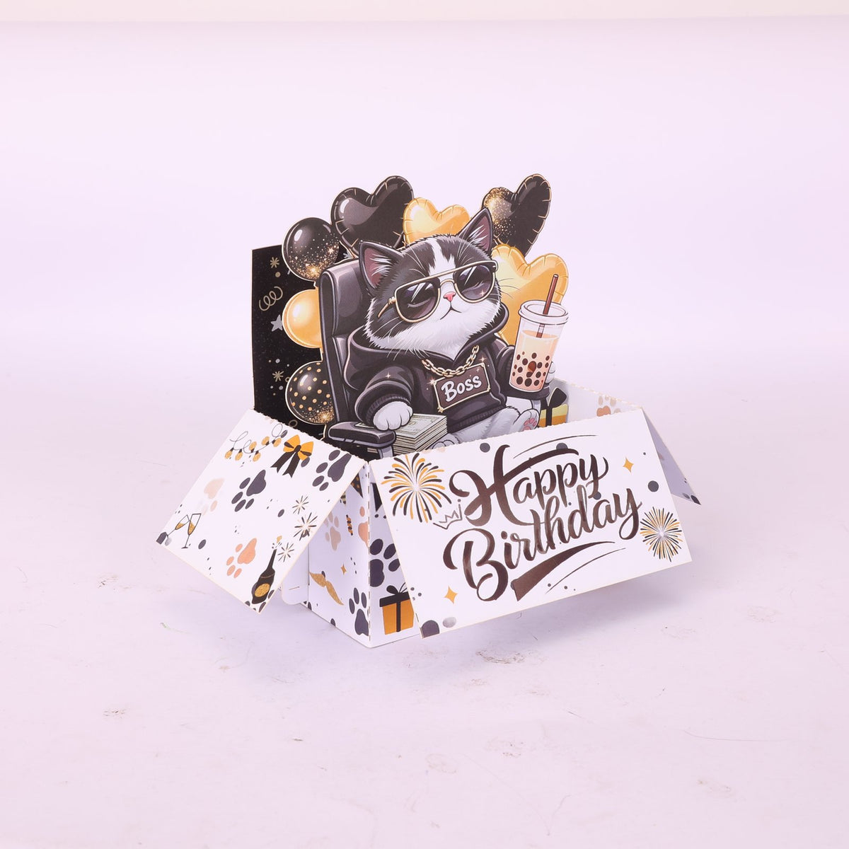 Birthday Cat Box Card