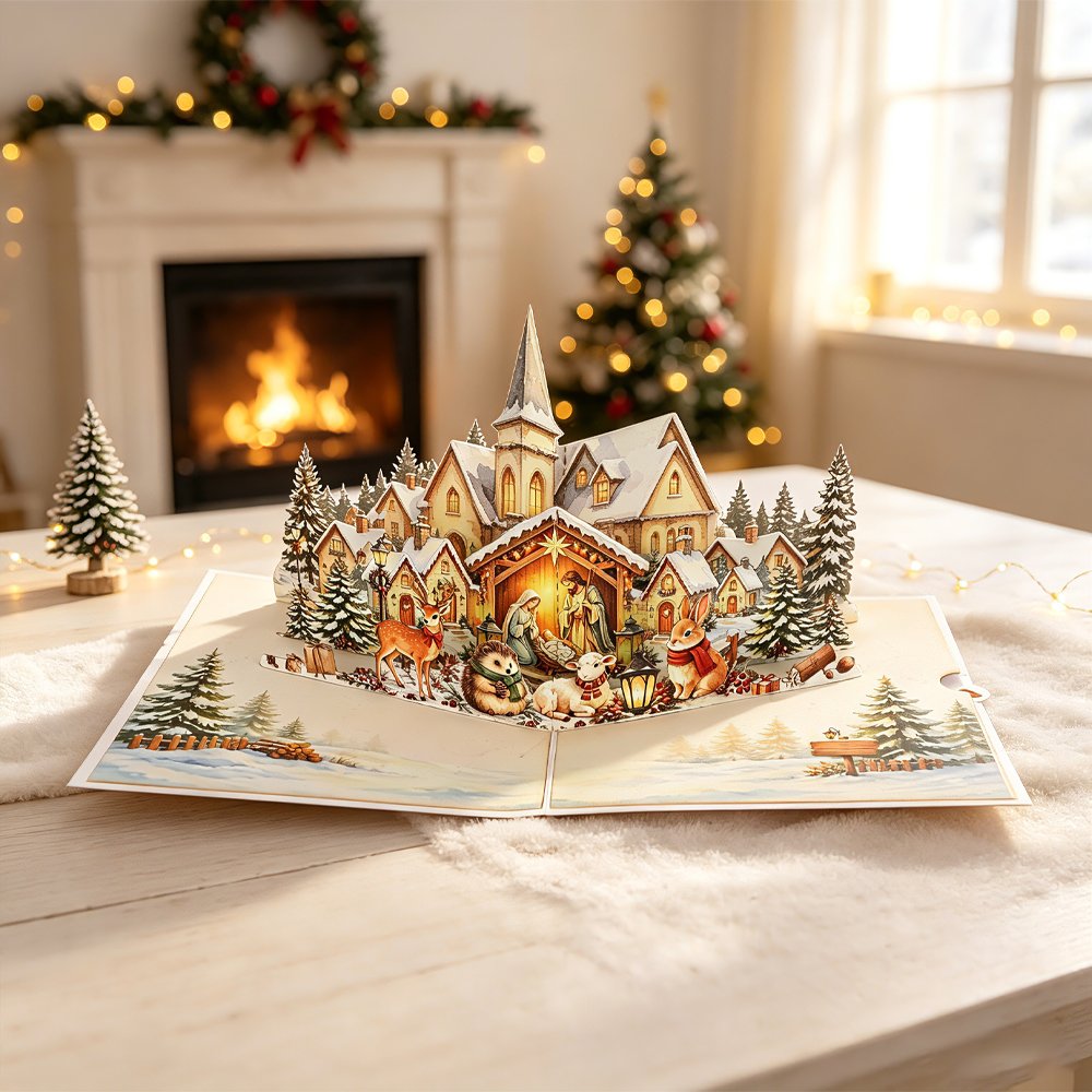 Nativity House Greeting Card