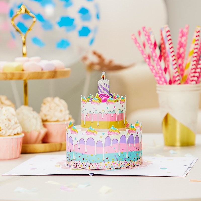 Candy Cake 3D Pop Up Birthday Card