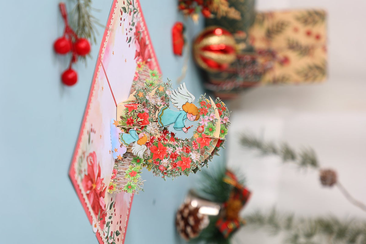 Angel Crescent Moon Greeting Card