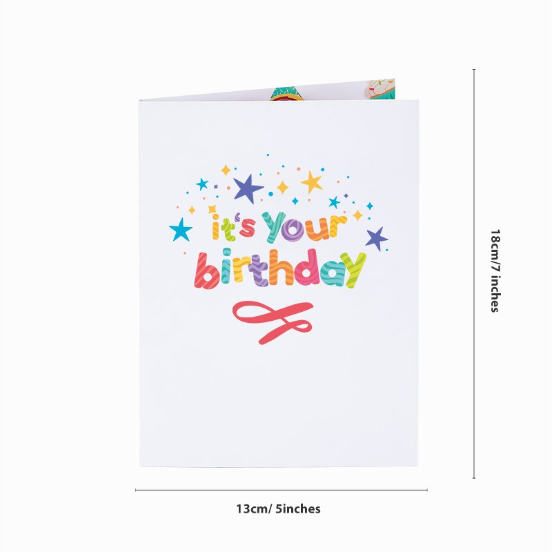 Lollipop Birthday LED Lights & Music Pop Up Card