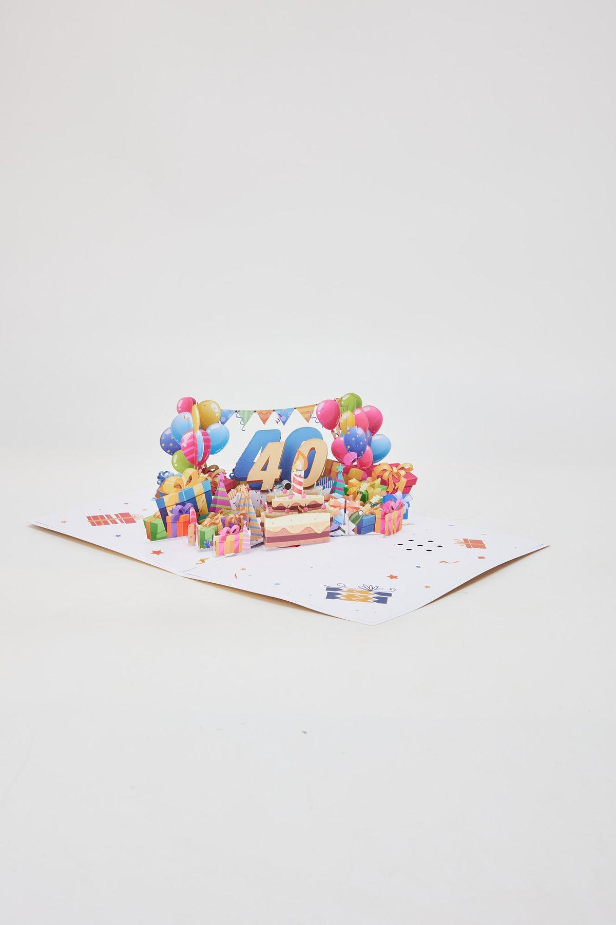 40th Birthday Light Music 3D Pop Up Card