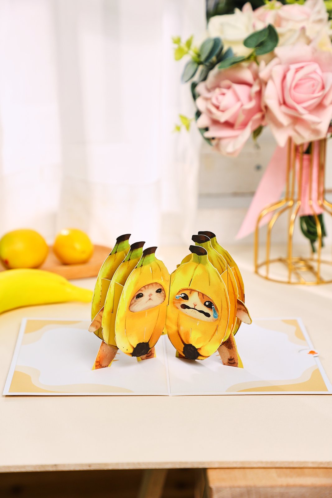 Banana Cat Greeting Card
