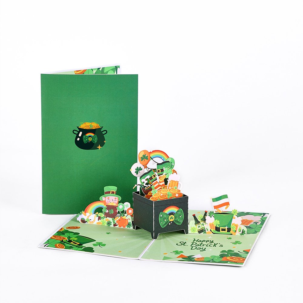 St. Patrick's Day Box 3D Pop Up Card