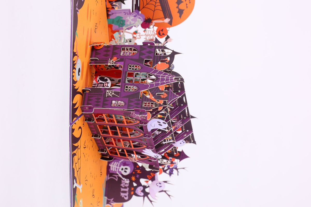 Halloween Elements Purple Flip Pop Up Card