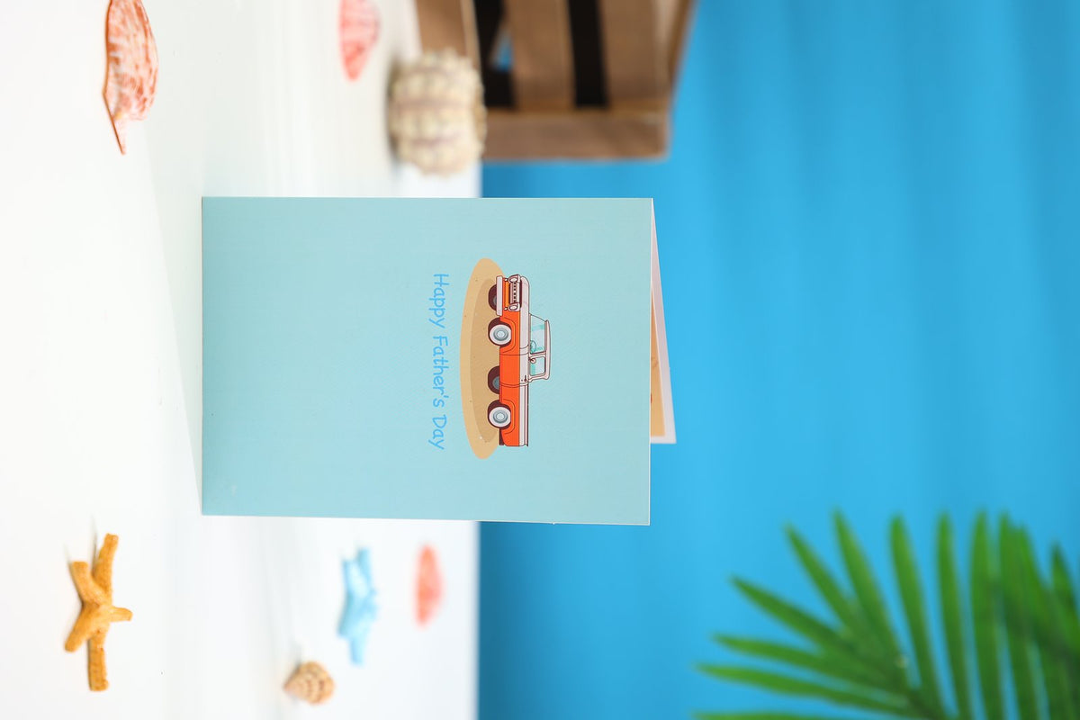 Father's Day Pickup Truck Seaside Trip Greeting Card