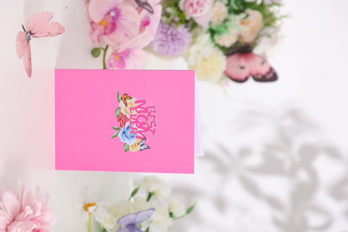 Best Mom Ever Floral 3D Pop Up Card