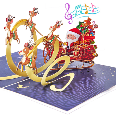180° Insertion Light & Music 3D Pop-up Card