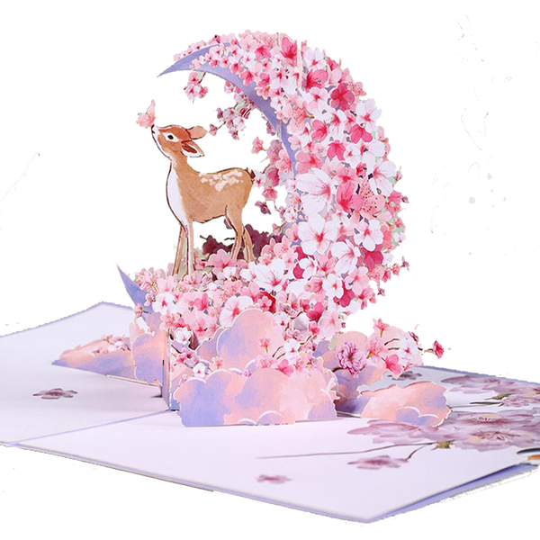 180° Insertion Parallel Axis Shift 3D Pop-up Card