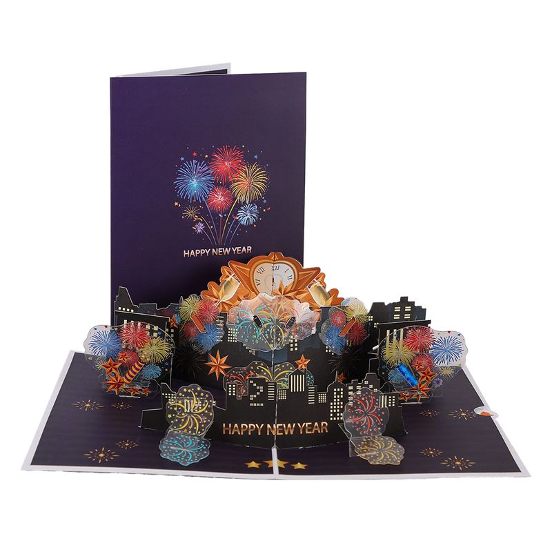 3D New Year Pop Up Card