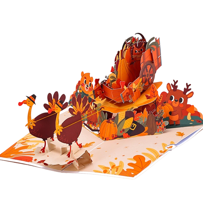 3D Thanksgiving Pop Up Card