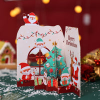 Christmas Tree Gnome Open Door 3D Pop Up Card