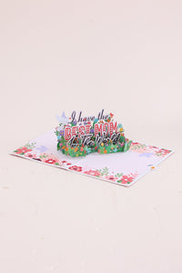 Mother's Day Letter Flower Pop Up Card