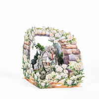White Rose Dream Wedding 3D Pop Up Card