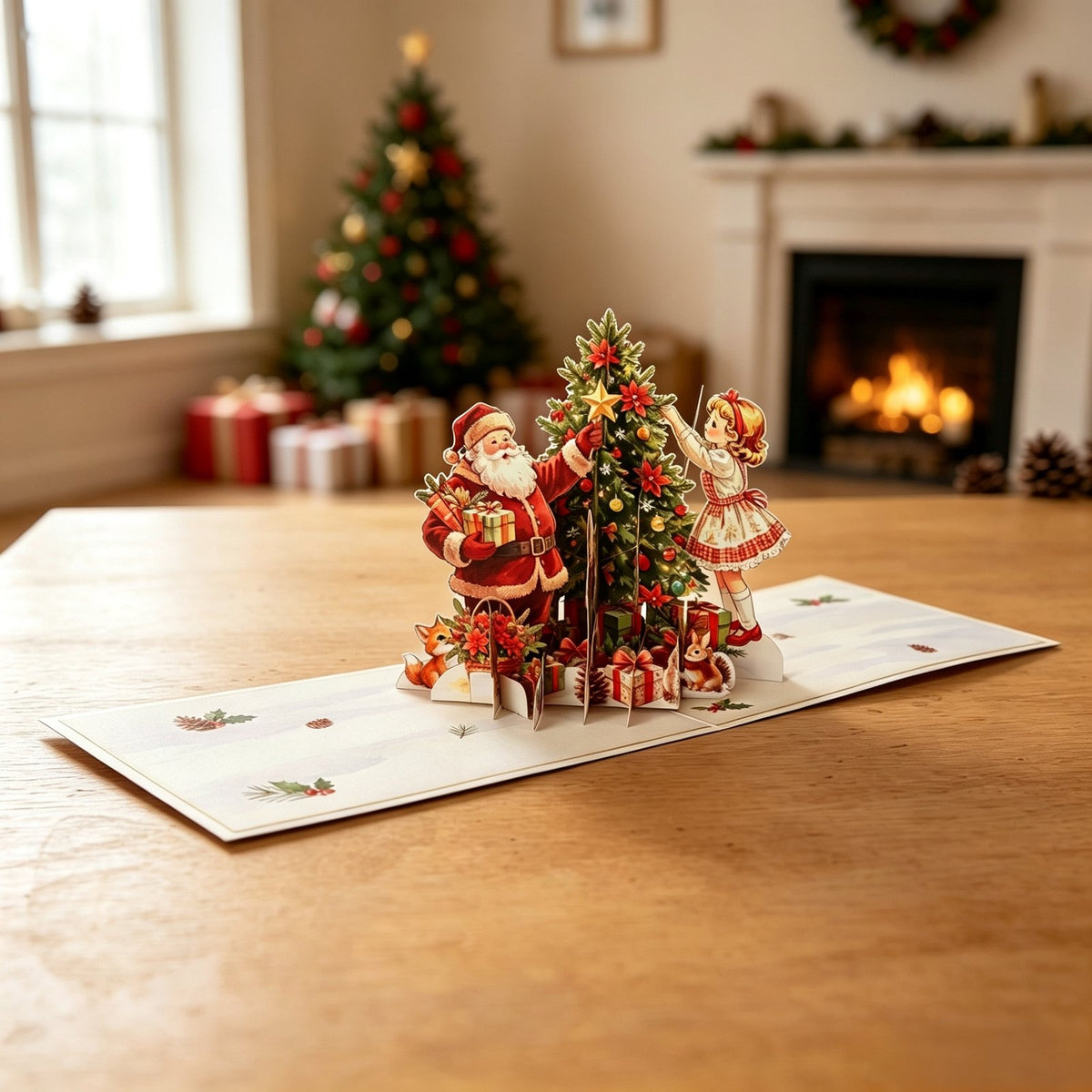 Red Christmas Tree Greeting Card