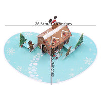 Heart Gingerbread House Pop Up Card