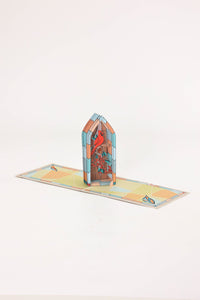Stained Glass Cardinal 3D Pop Up Card