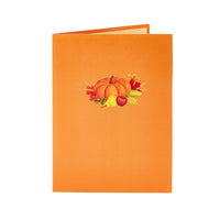 Pumpkin Floral Thanksgiving Flip Pop Up Card
