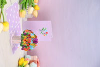 Berry Floral Branch Flip Pop Up Card