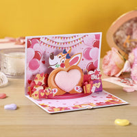 Plush Heart Dog Valentine's Day Greeting Card