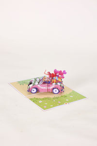 Honeymoon Wedding Car Greeting Card