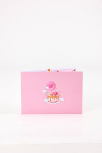 Pink Cake Birthday 3D Pop Up Card
