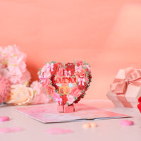 Rose Heart Love 3D Pop Up Card